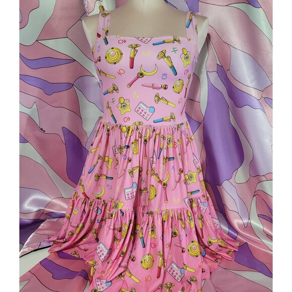 Blackmilk Sailor Moon Dress Medium Pink Kawaii Ruffle Summer Party Cosplay Prom - Picture 1 of 13